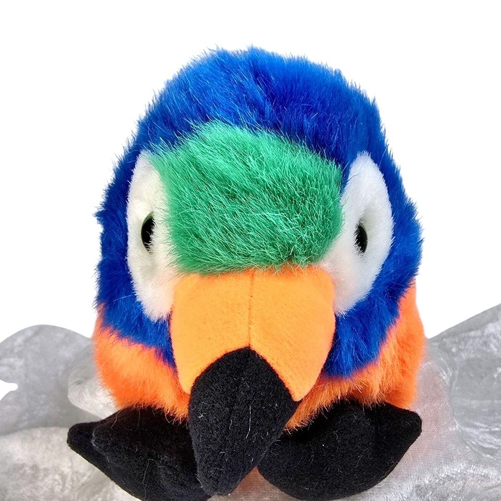 VIntage 1998 Puffkins Swibco SQUAWK Tropical Parrot Beanie Plush Style 6687